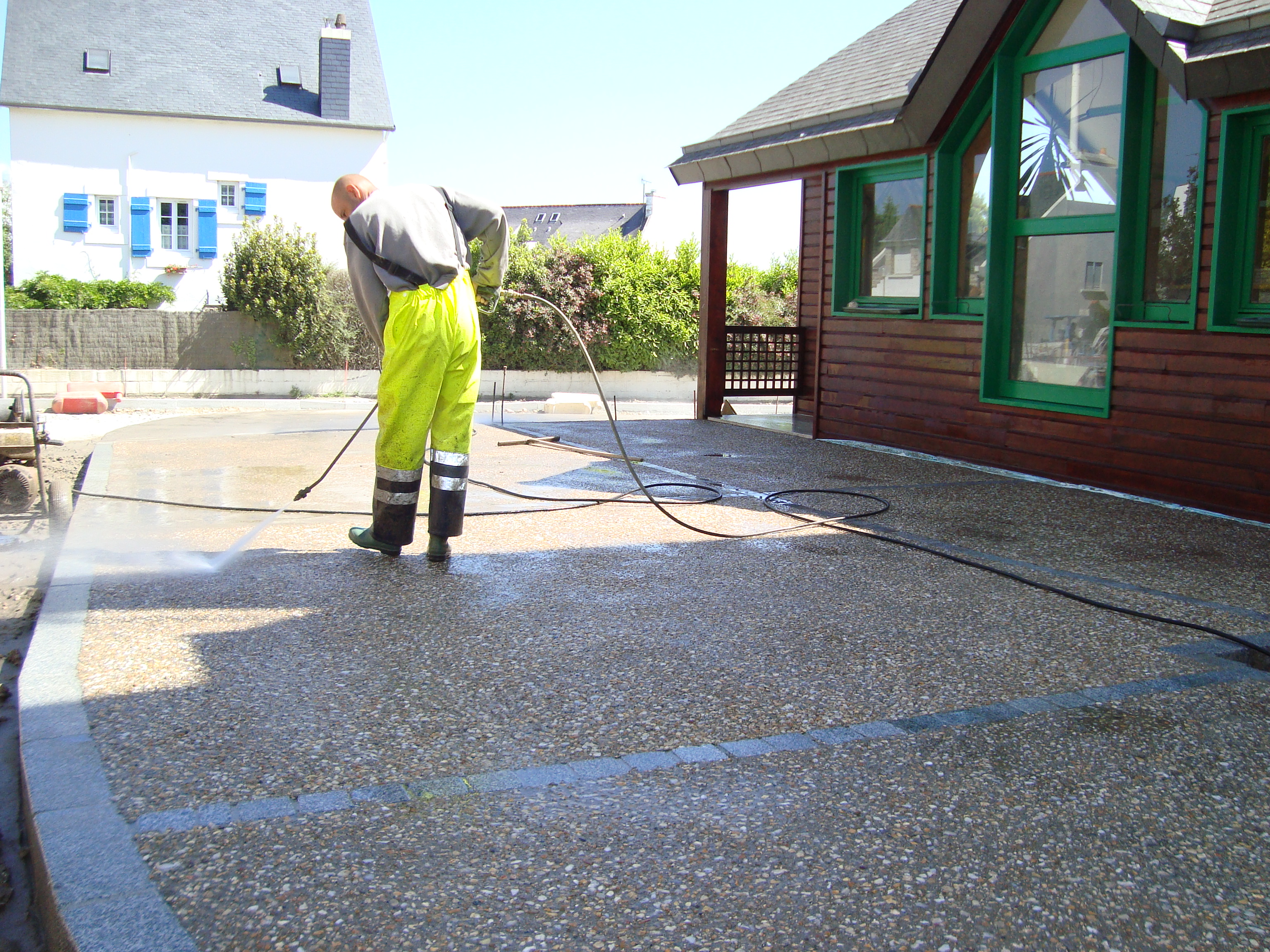 Le Roux TP - Travaux Publics - Aménagement urbain - Création de béton désactivé lavé - 9